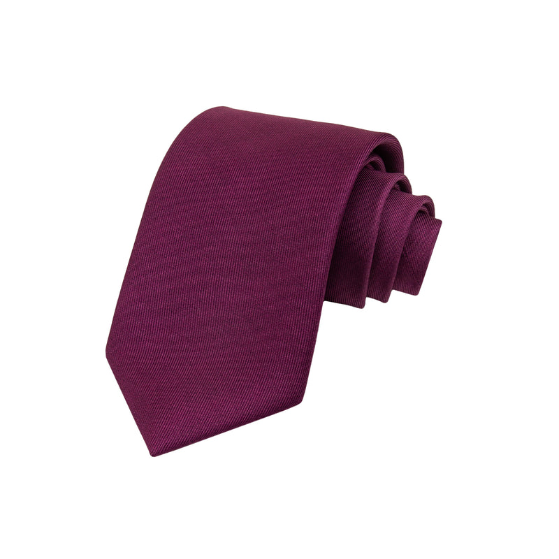CORBATA SOLITO LISA EN COLOR BERENJENA 100% SEDA