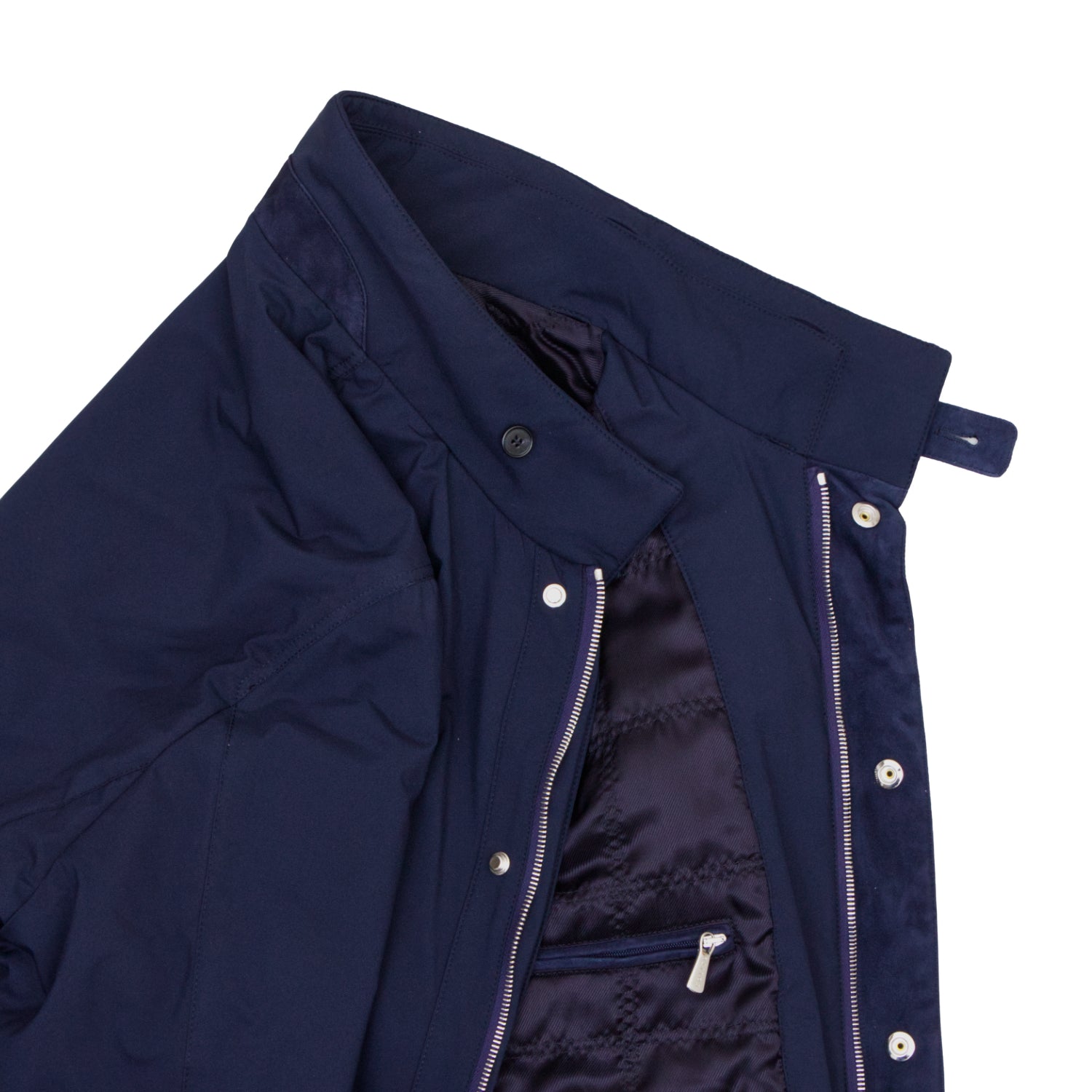 CHAMARRA CAZADORA "VOYAGER" EN STORM SYSTEM COLOR AZUL CON CUELLO REMOVIBLE DE MINK
