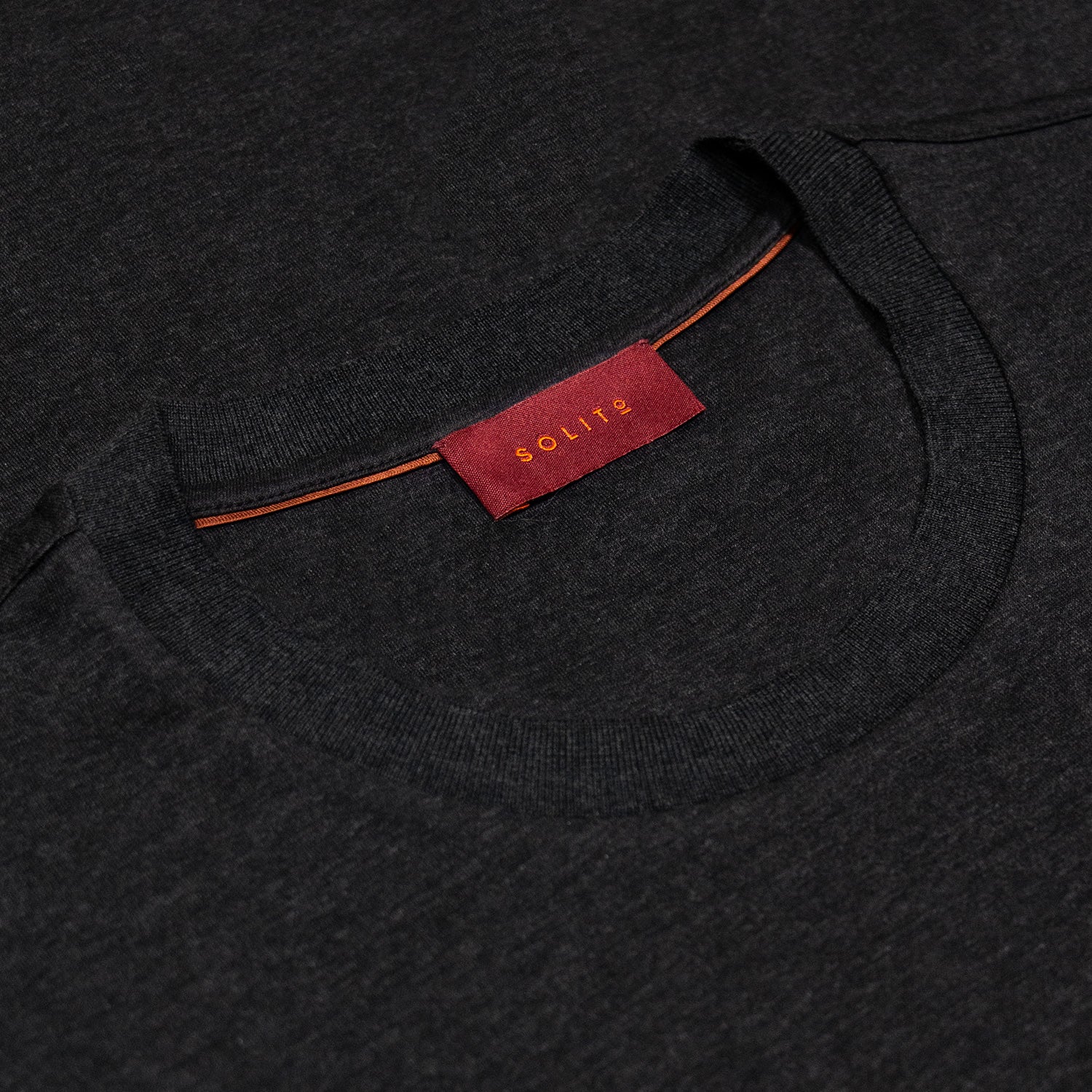 PLAYERA DE ALGODÓN CUELLO REDONDO MANGA LARGA GRIS OXFORD