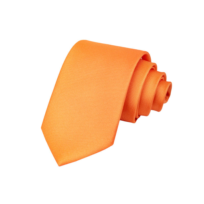 CORBATA SOLITO LISA EN COLOR NARANJA CLARO 100% SEDA