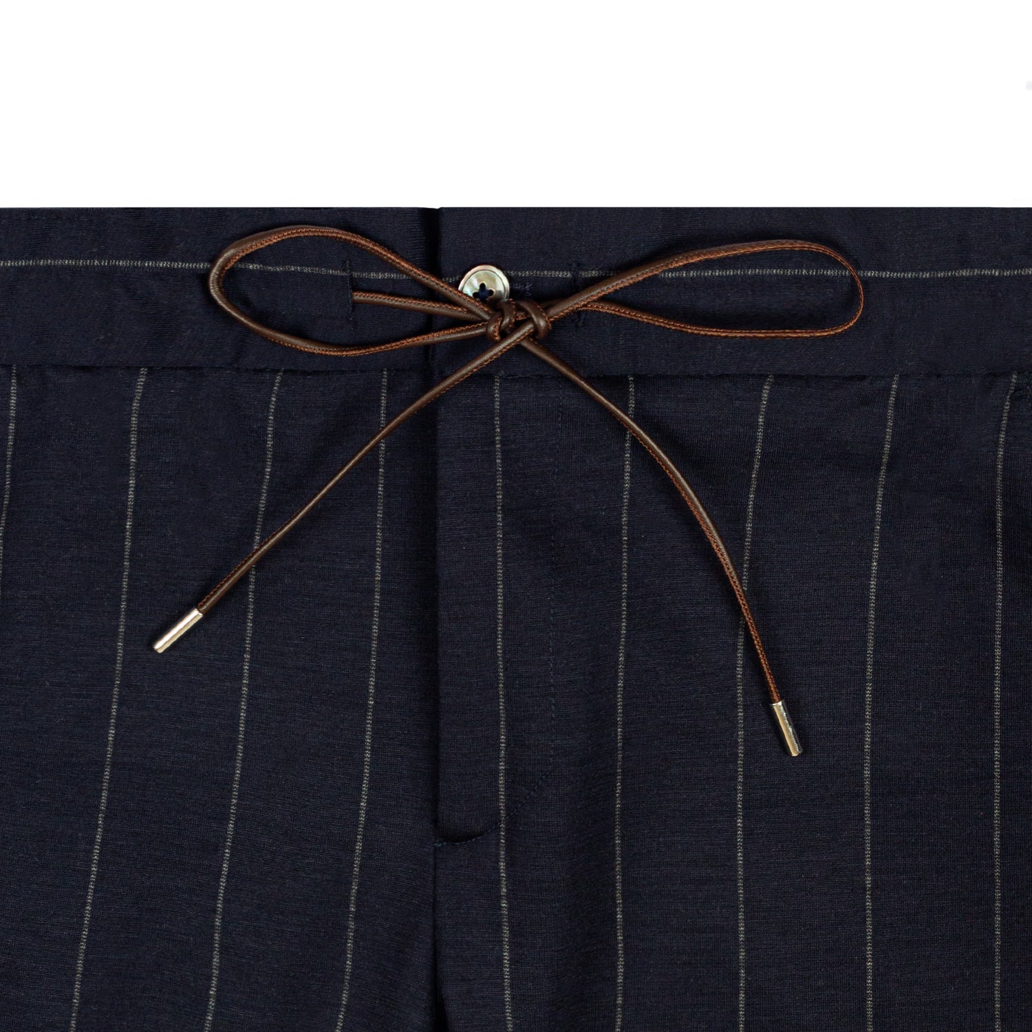 PANTALÓN "ULTRALIGERO" STRETCH EN AZUL CON RAYA DE GIS GRIS