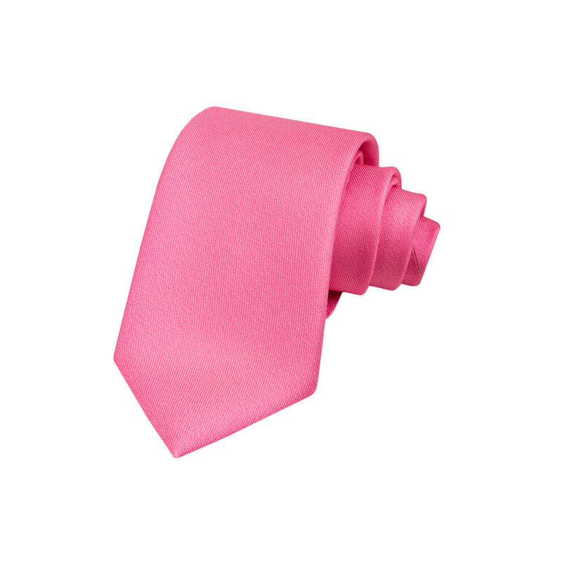 CORBATA SOLITO LISA EN COLOR ROSA  100% SEDA