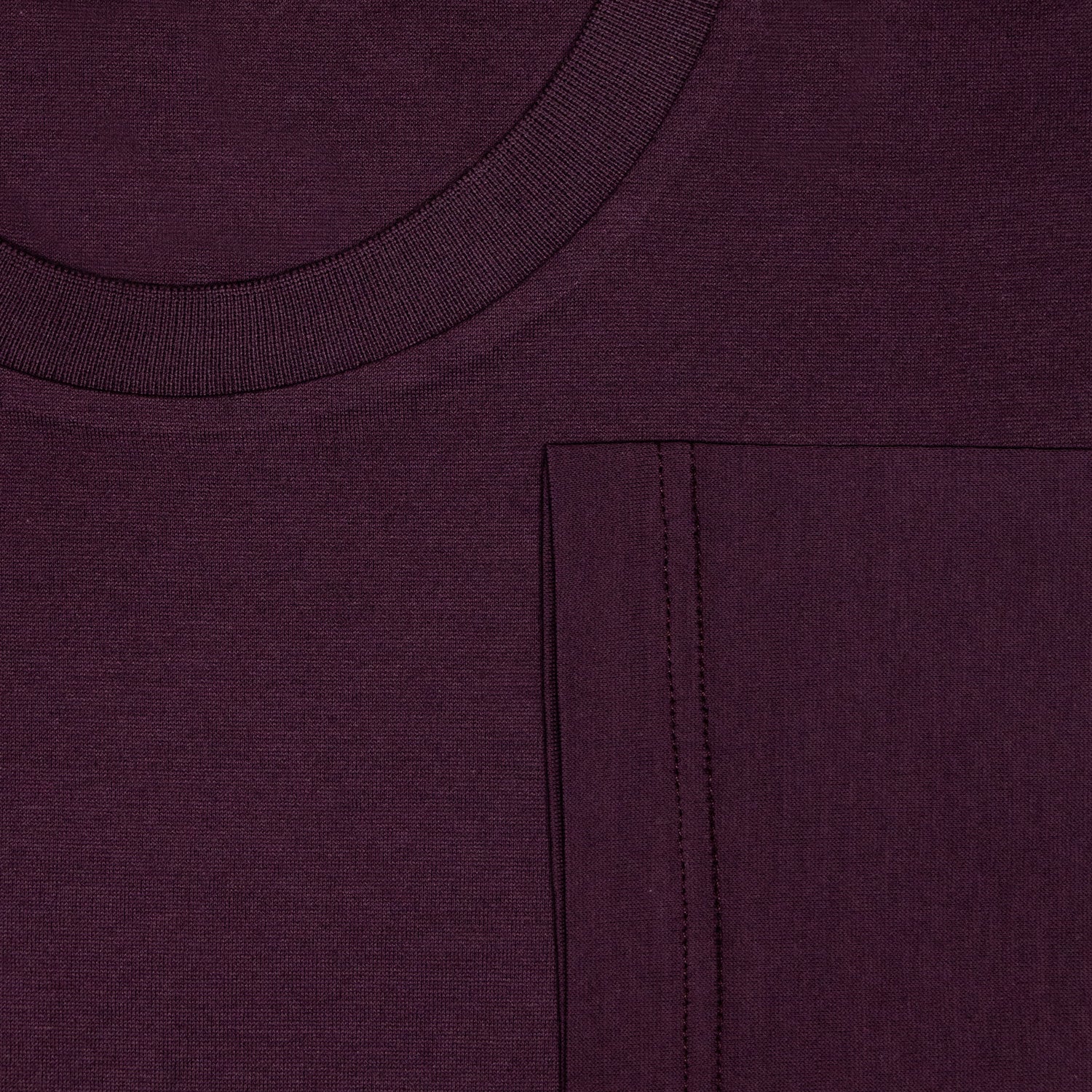 PLAYERA DE ALGODÓN CUELLO REDONDO MANGA LARGA VINO