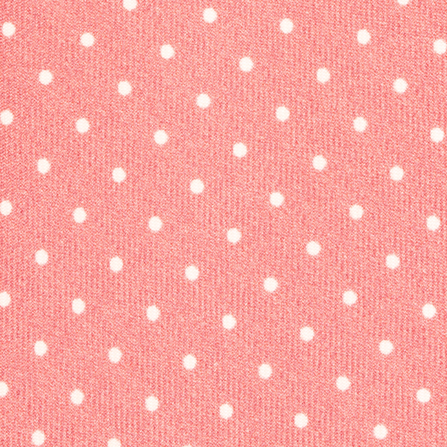 CORBATA SOLITO FONDO PALO DE ROSA  CON LUNARES POLKA DOT BLANCOS 100% SEDA