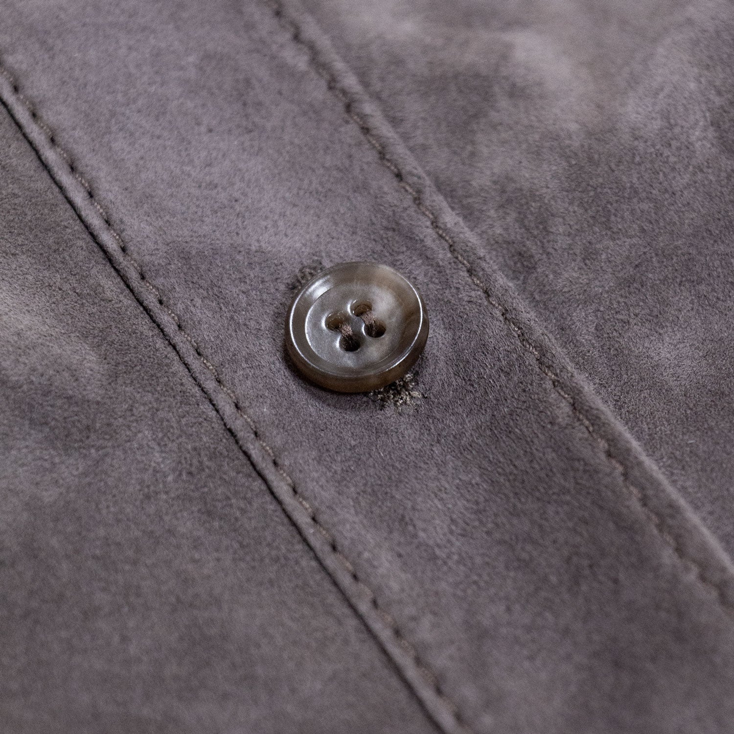 CHAMARRA CAMISOLA DE PIEL DE GAMUZA SUEDE COLOR CAFÉ