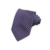 CAJA DE SEDA SET CORBATA CON PAÑUELO DE SEDA CON OVALES EN COLOR AZUL MARINO Y GRIS