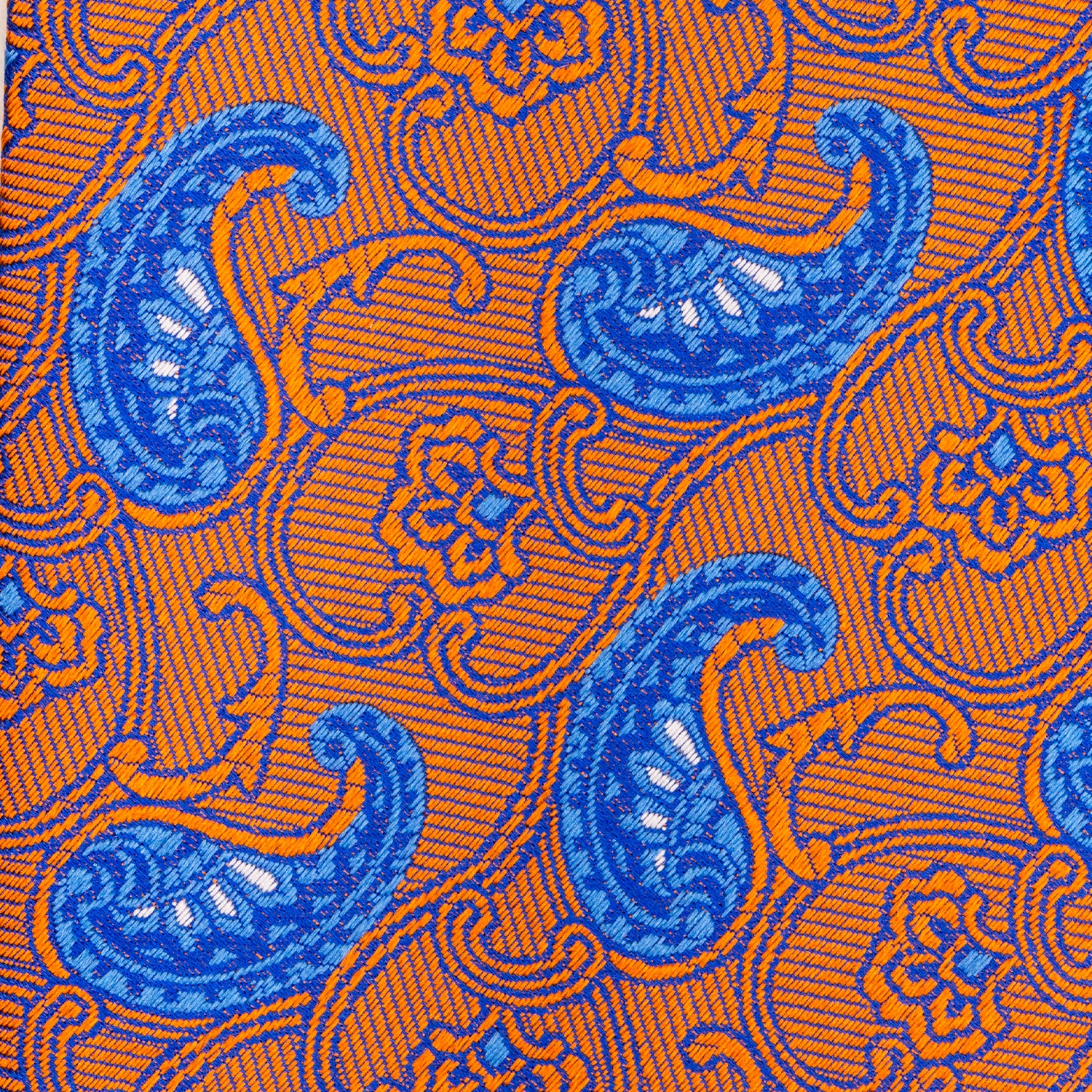 CORBATA SOLITO NARANJA CON AMIBAS AZUL