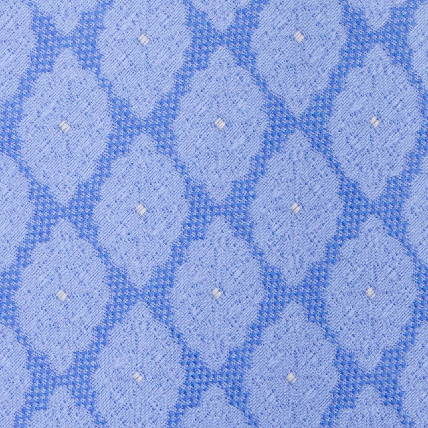 CORBATA EN SET CON PAÑUELO DE SEDA CON MANDALAS AZUL CLARO EN AZUL