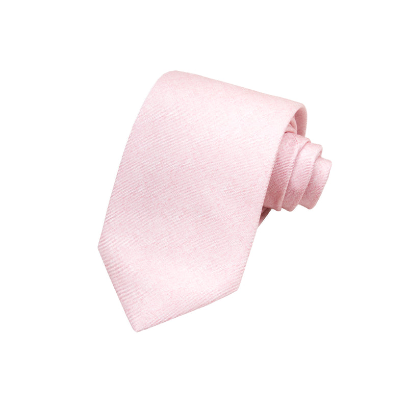 CORBATA 7 PLIEGUES EN SEDA DISEÑO LINO EN SALMÓN
