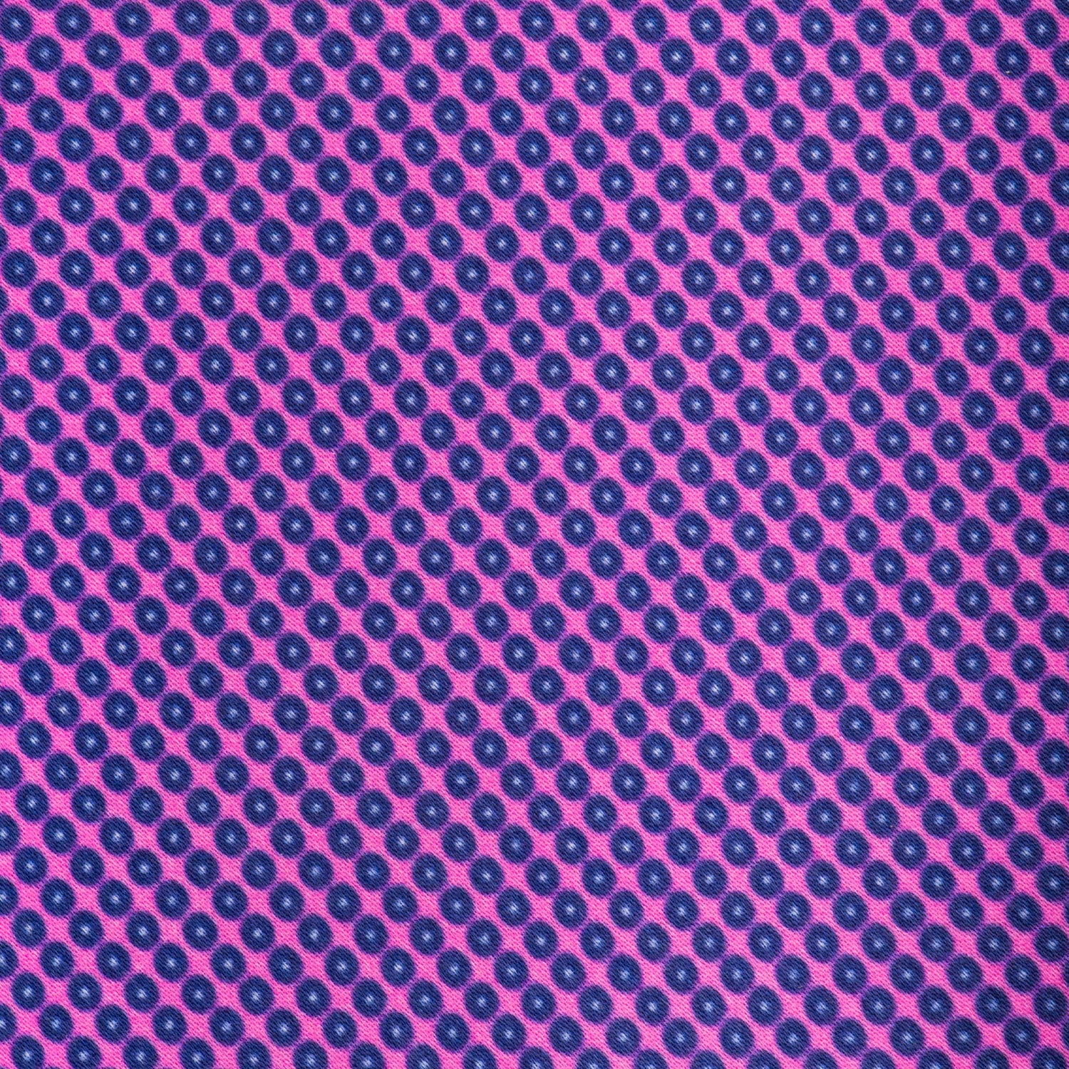 CORBATA SOLITO PRINT SATIN ROSA CON PUNTOS AZULES