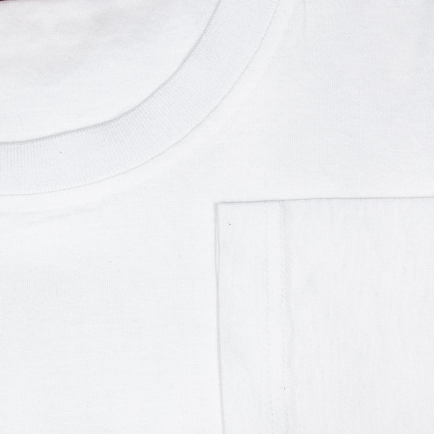 PLAYERA DE ALGODÓN CUELLO REDONDO MANGA LARGA BLANCA