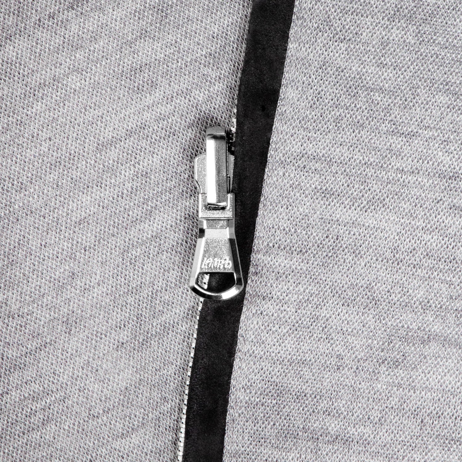 CHAMARRA CORTA REVERSIBLE EN ALGODON JERSEY EN COLOR GRIS MEDIO E INTERNO BLANCO