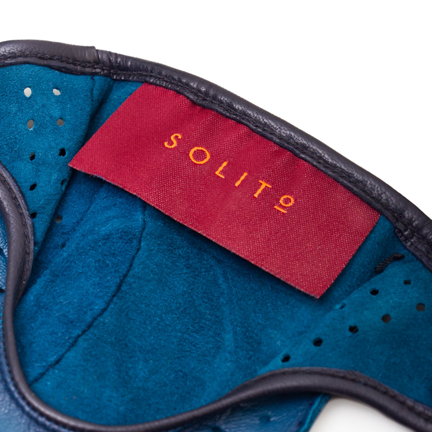 GUANTES PARA CONDUCIR EN PIEL PINTADA A MANO COLOR AZUL