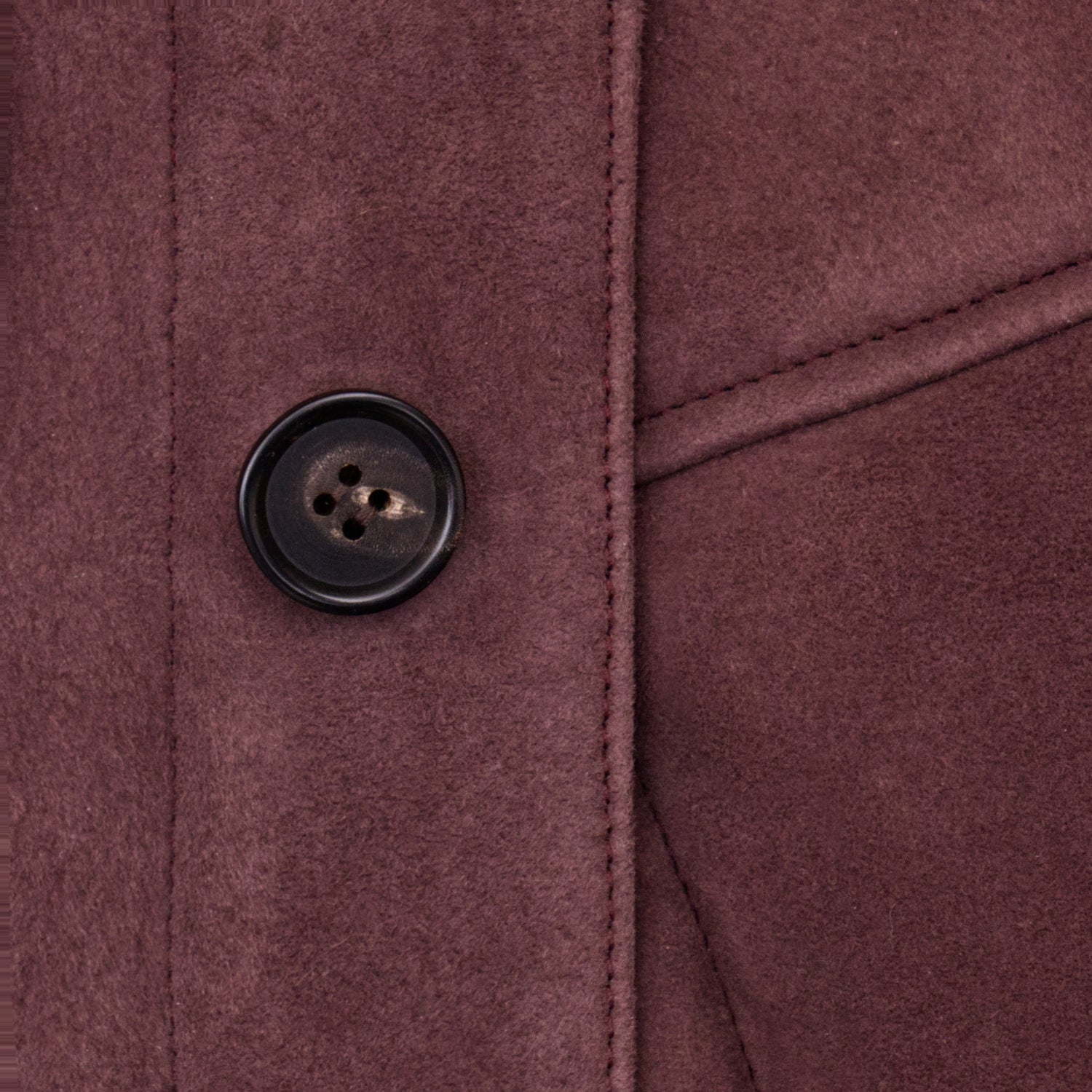 CHAMARRA "SHEARLING" CON PUNTADA A MANO EN COLOR VINO BORDEUX