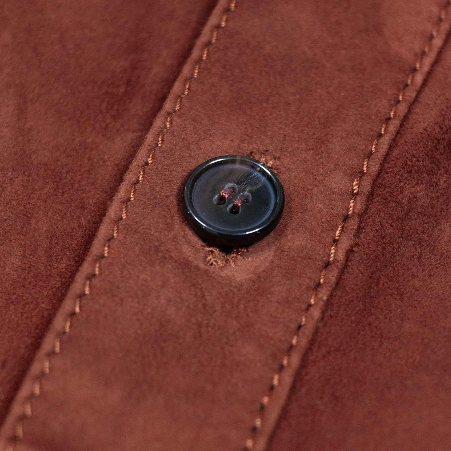 CHAMARRA CAMISOLA DE PIEL DE GAMUZA SUEDE COLOR LADRILLO