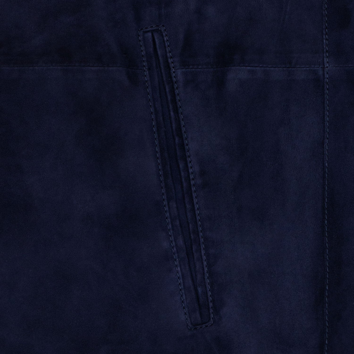 CHAMARRA CAMISOLA DE PIEL DE GAMUZA SUEDE COLOR AZUL OBSCURO