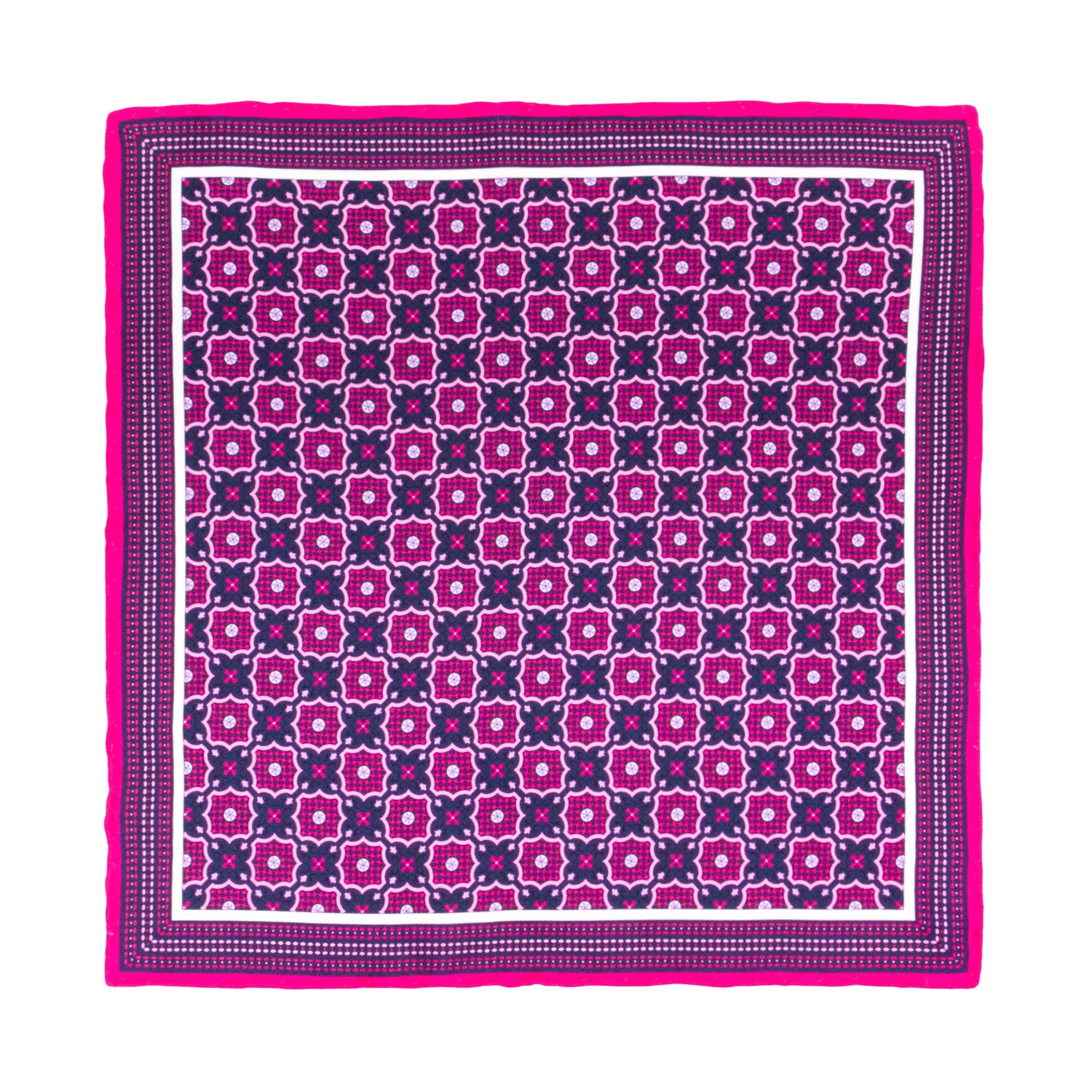CORBATA EN SET CON PAÑUELO DE SEDA CON PUNTOS EN COLOR MORADO