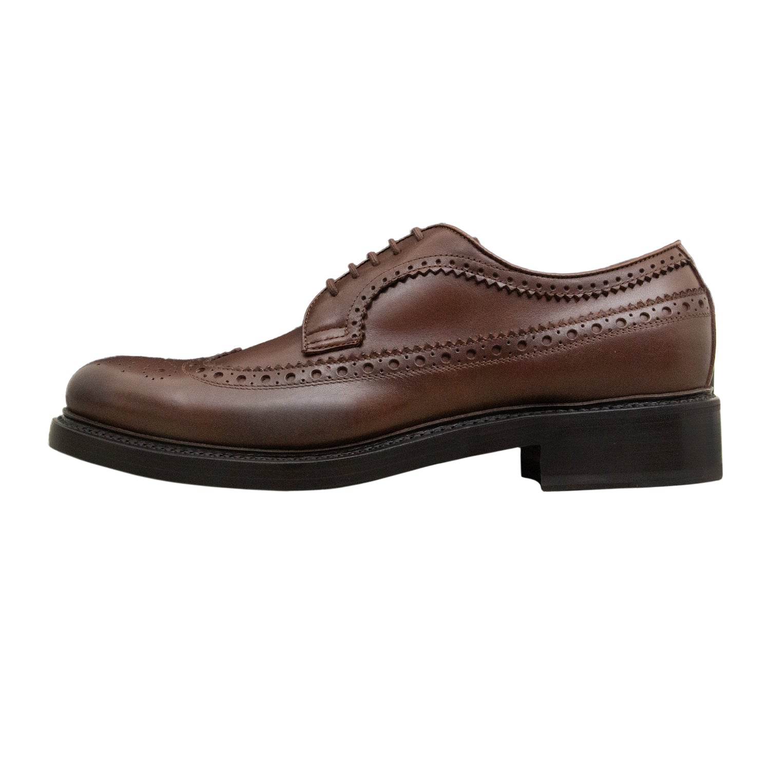 ZAPATO OXFORD EN CUERO EN COLOR CAFÉ OBSCURO