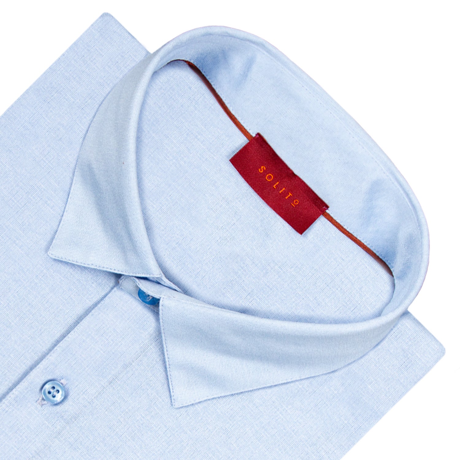 PLAYERA POLO DE BOTONES MANGA LARGA EN 100% ALGODÓN COLOR AZUL CIELO