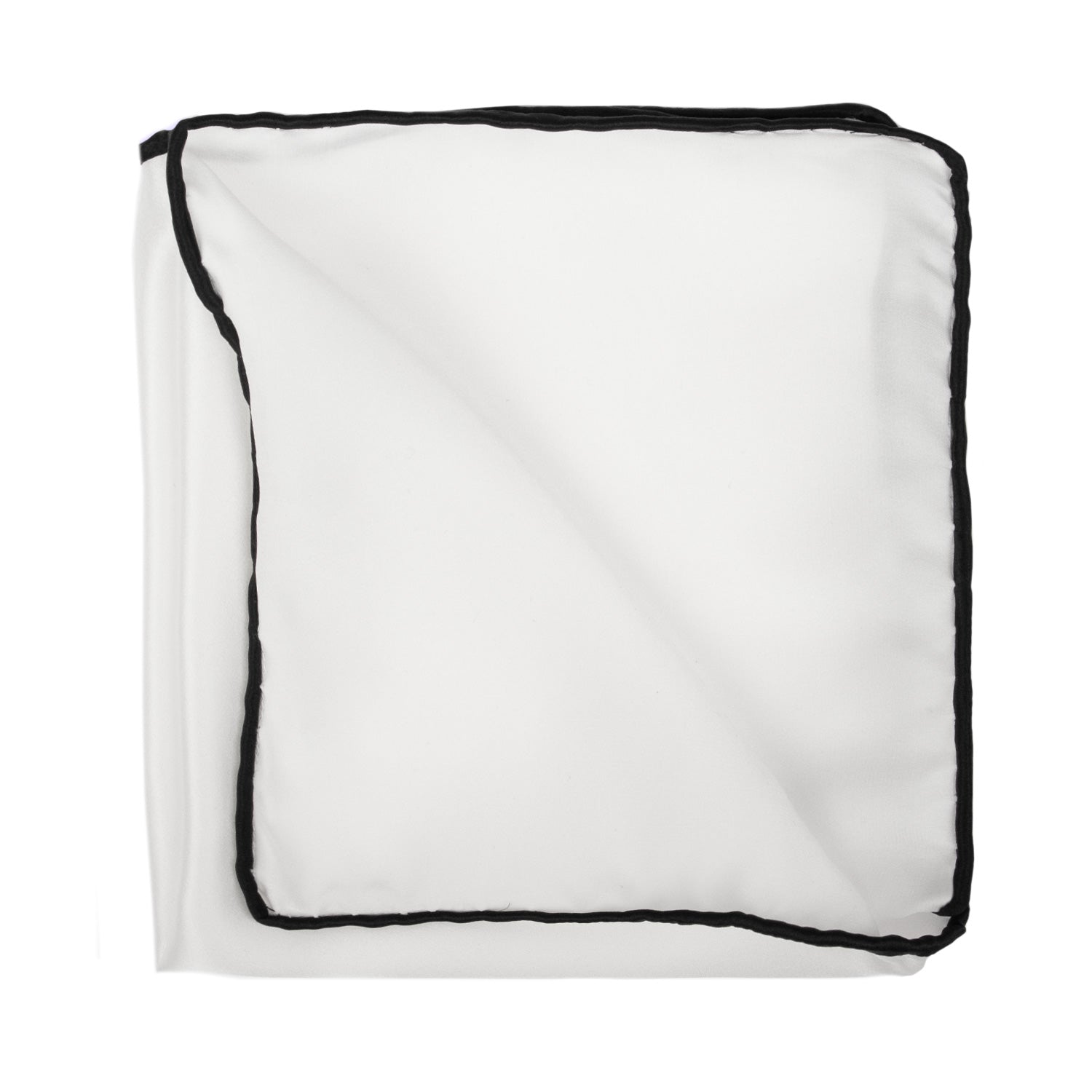 CORBATA EN SET CON PAÑUELO SOLITO 7 PLIEGUES CON CAJA FONDO NEGRO Y LUNARES POLKA DOT BLANCO 100% SEDA