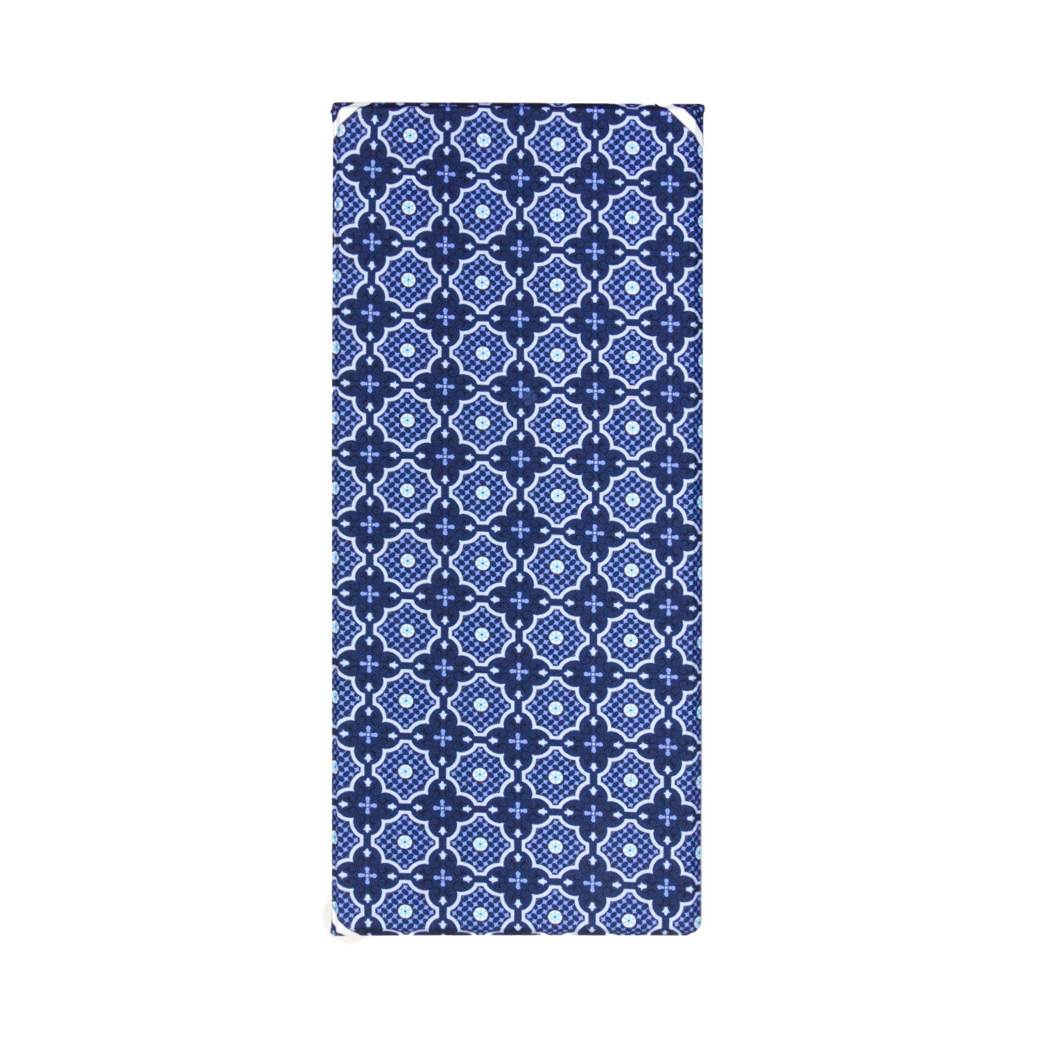 CORBATA EN SET CON PAÑUELO DE SEDA CON PUNTOS EN COLOR AZUL