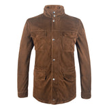 CHAMARRA CAZADORA TIPO TRAVELLER DE GAMUZA ULTRA LIGERA COLOR TERRACOTA