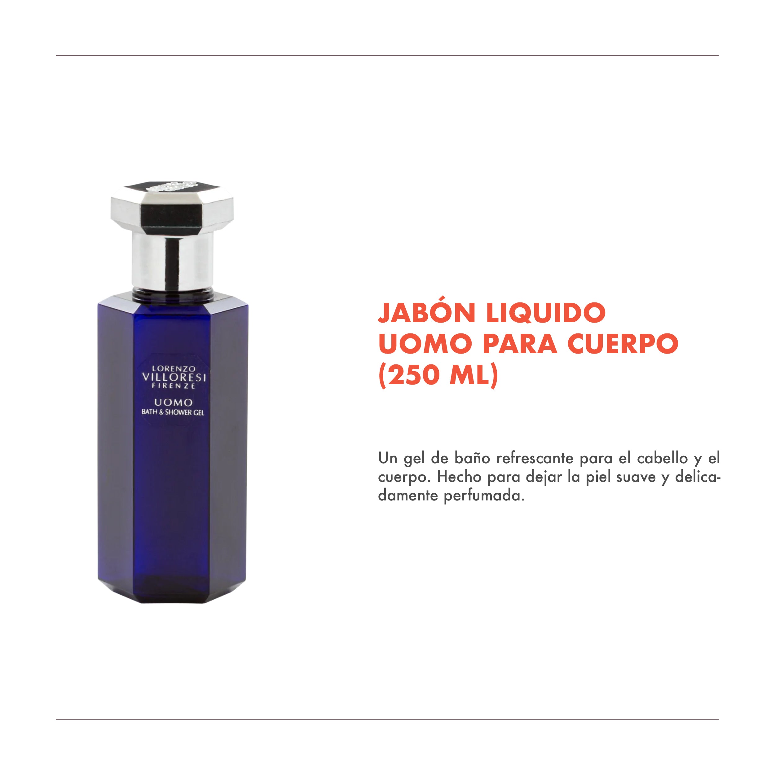 JABÓN LIQUIDO UOMO PARA CUERPO (250 ML)
