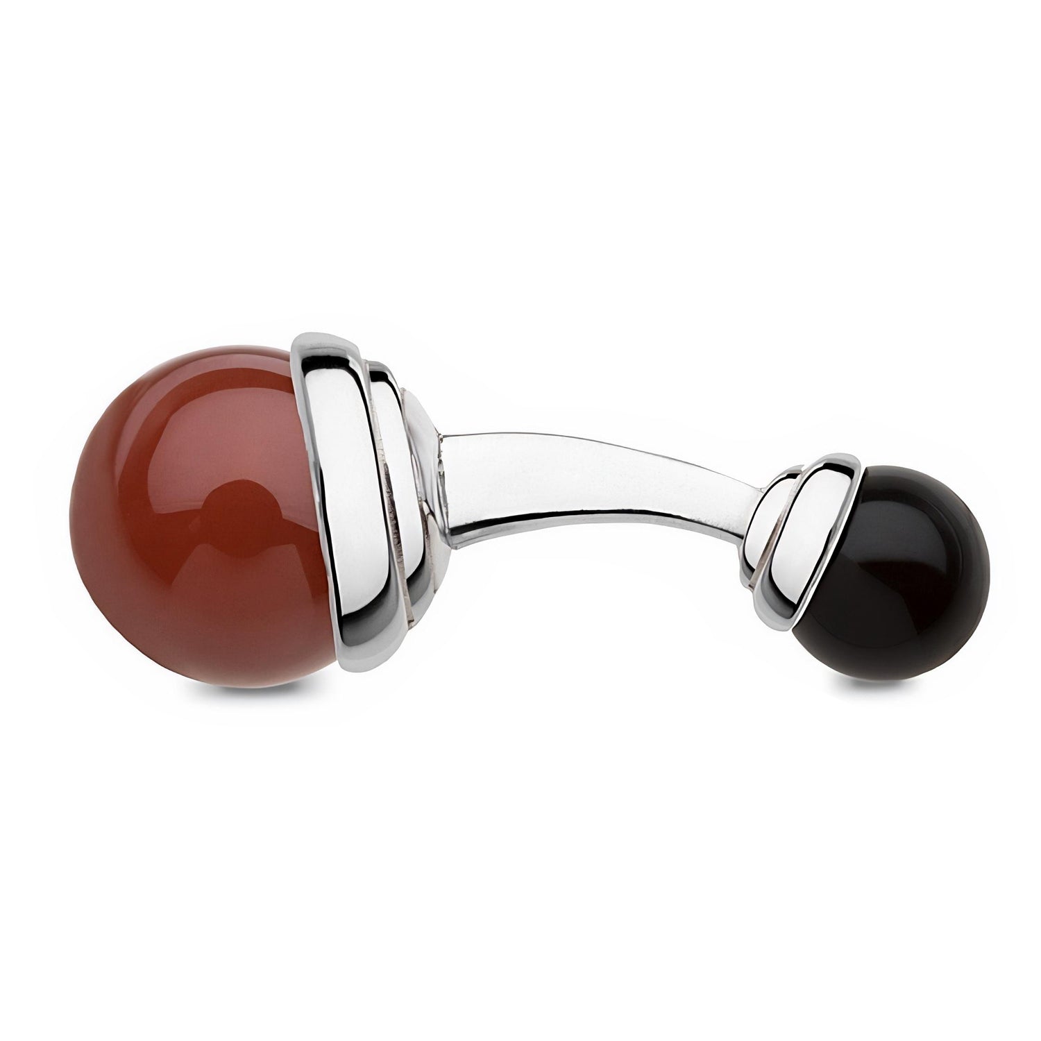 MANCUERNILLAS ESTILO BALLS EN CORNIOLA Y ONIX