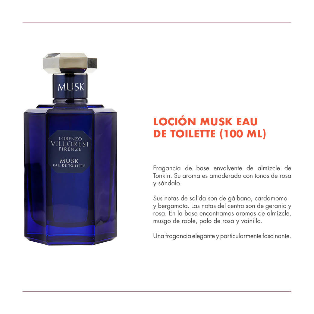 LOCIÓN MUSK EAU DE TOILETTE (100 ML)