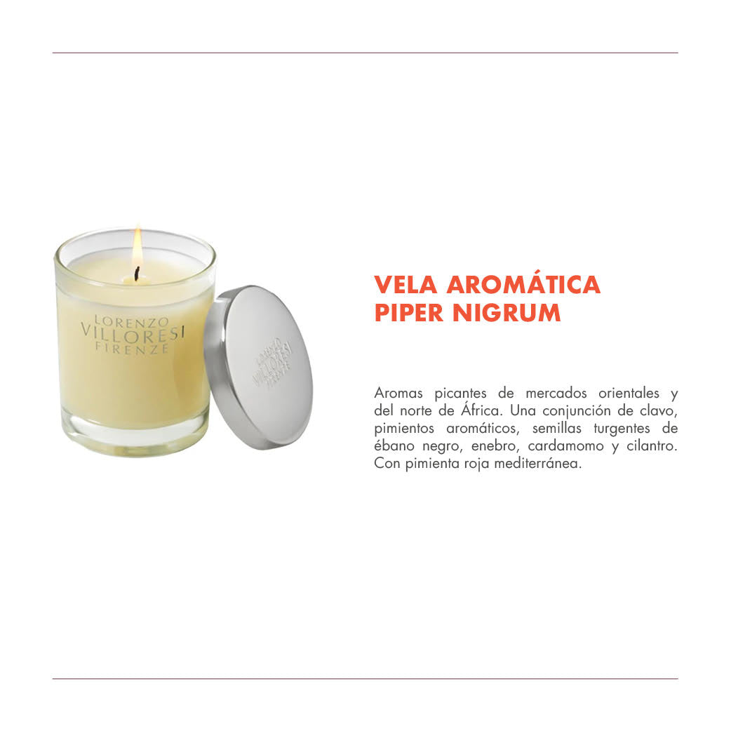 VELA AROMÁTICA PIPER NIGRUM