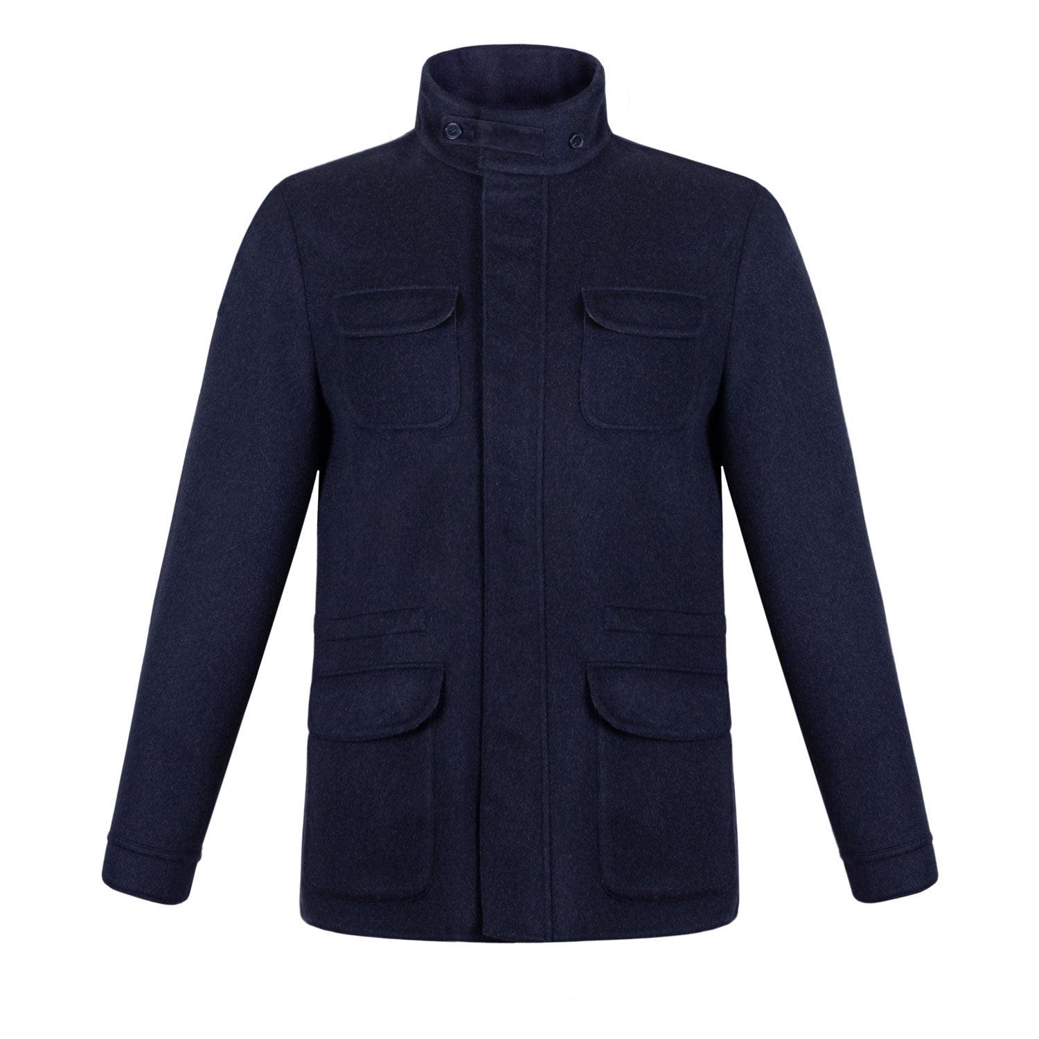 CAZADORA TRAVELLER DESESTRUCTURADA DE CASHMERE Y LANA COLOR AZUL