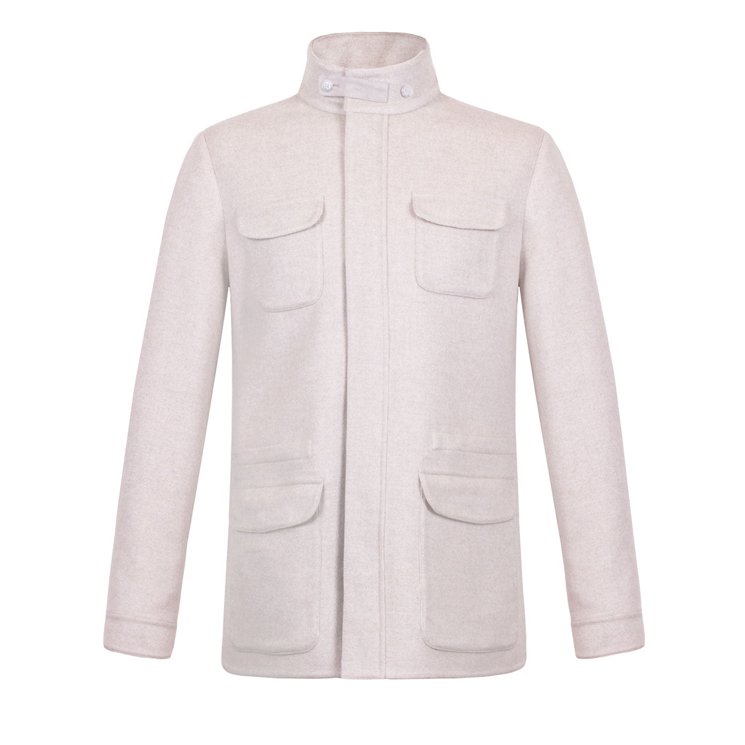 CAZADORA TRAVELLER DESESTRUCTURADA DE CASHMERE JERSEY DE LORO PIANA COLOR BEIGE