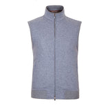 CHALECO SOLITO EN CASHMERE JERSEY GRIS CON INTERIOR BEIGE