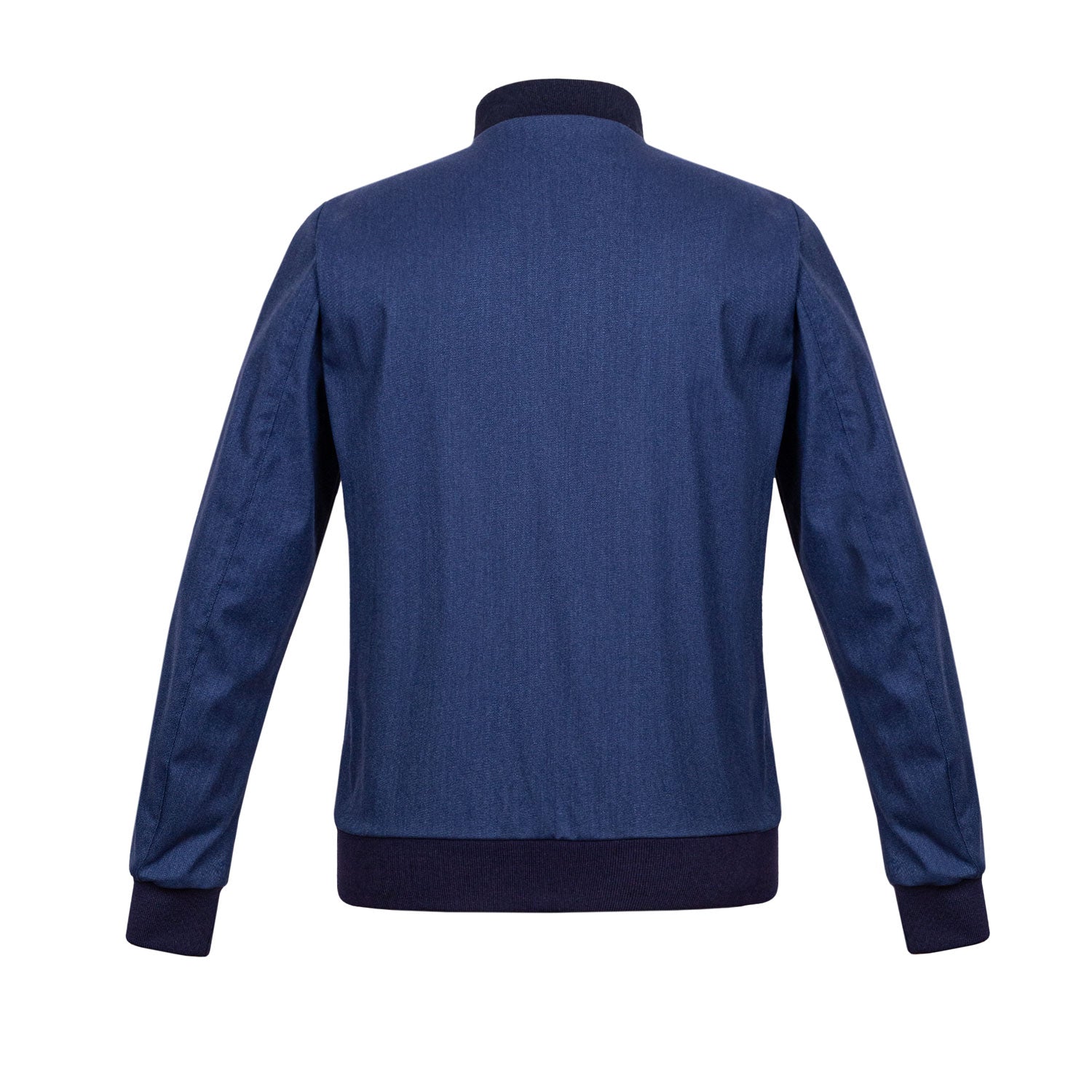 CHAMARA CORTA BOMBER DE LANA "STORM SYSTEM" AZUL