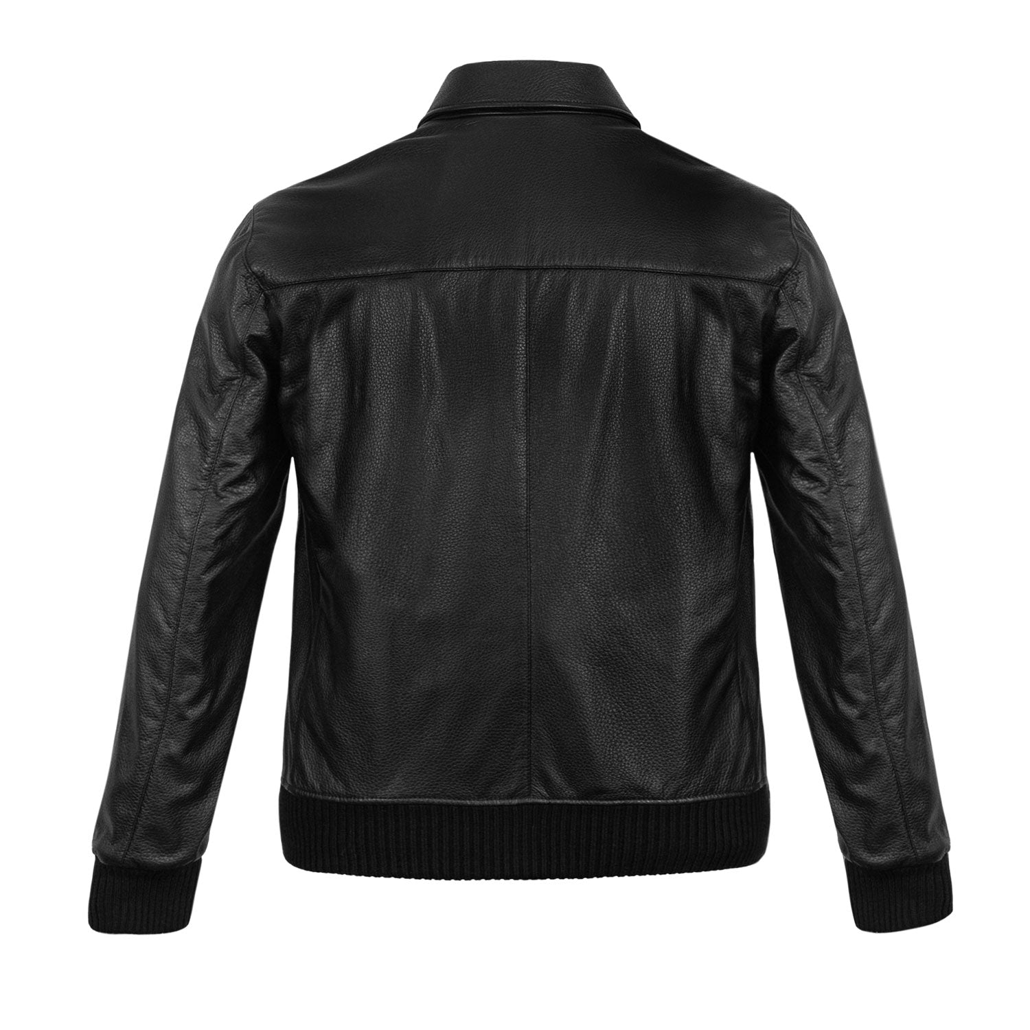 CHAMARRA CORTA DE VENADO CON CUELLO DESMONTABLE DE MINK INTERIOR DE CASHMERE COLOR NEGRO