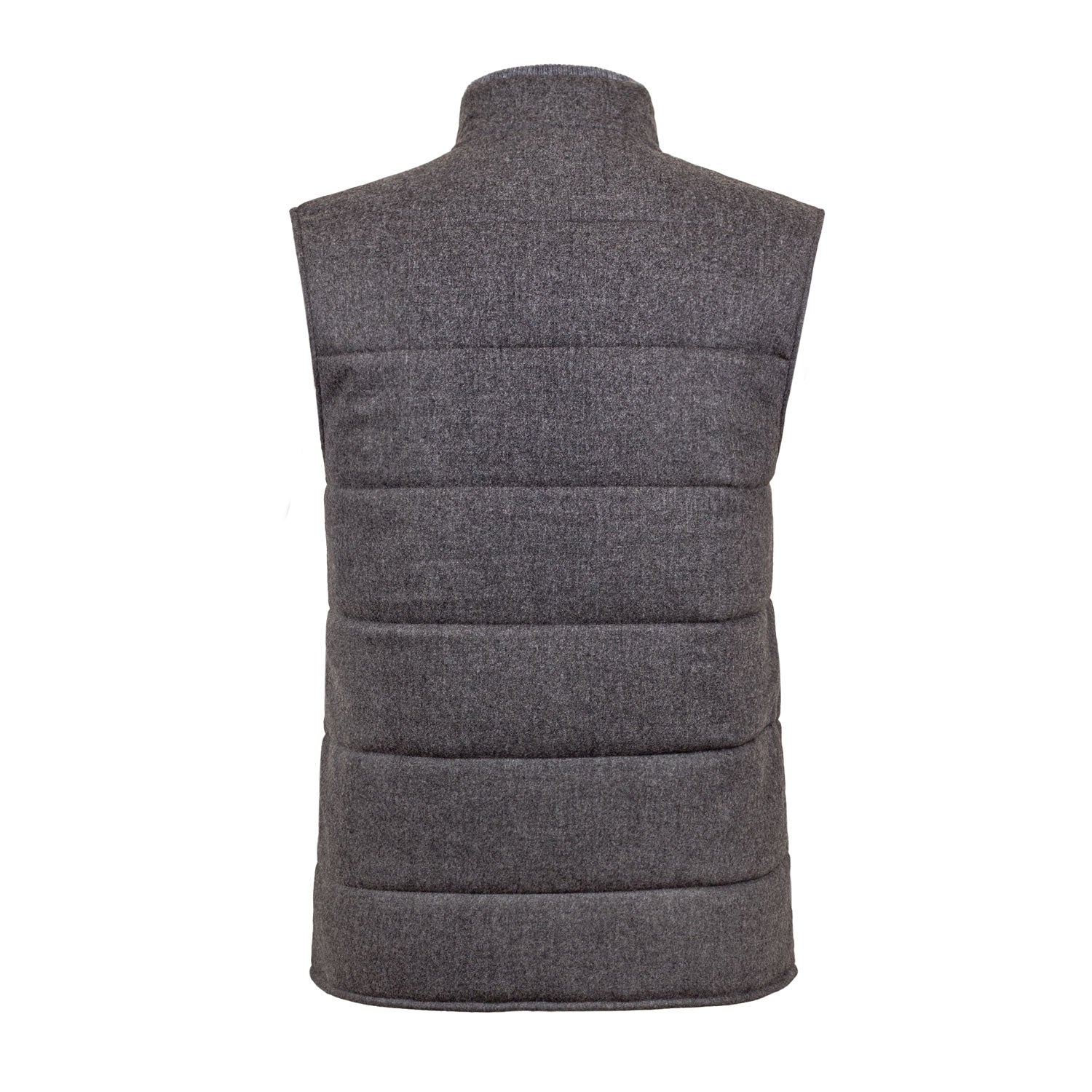 CHALECO GRIS CON DETALLES EN ALCANTARA
