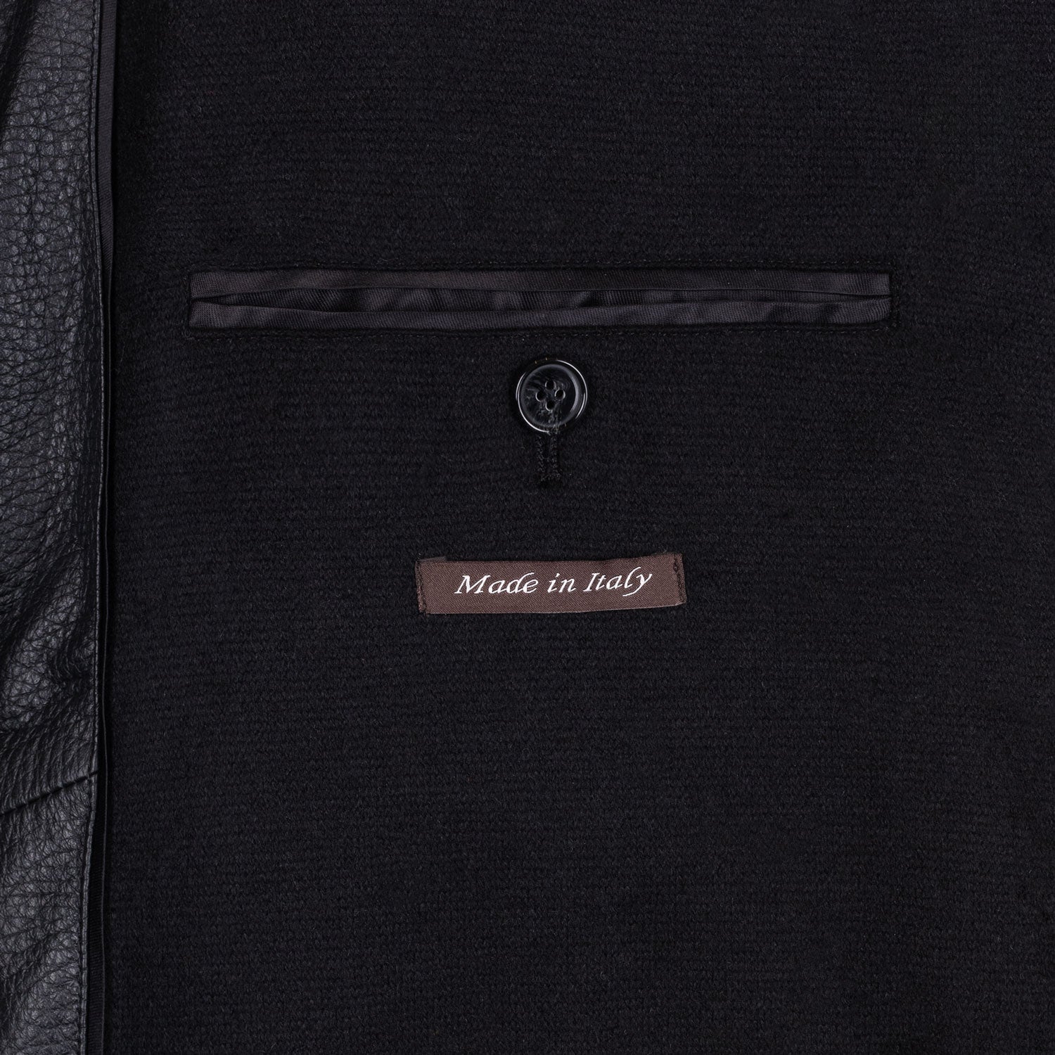 CHAMARRA CORTA DE VENADO CON CUELLO DESMONTABLE DE MINK INTERIOR DE CASHMERE COLOR NEGRO