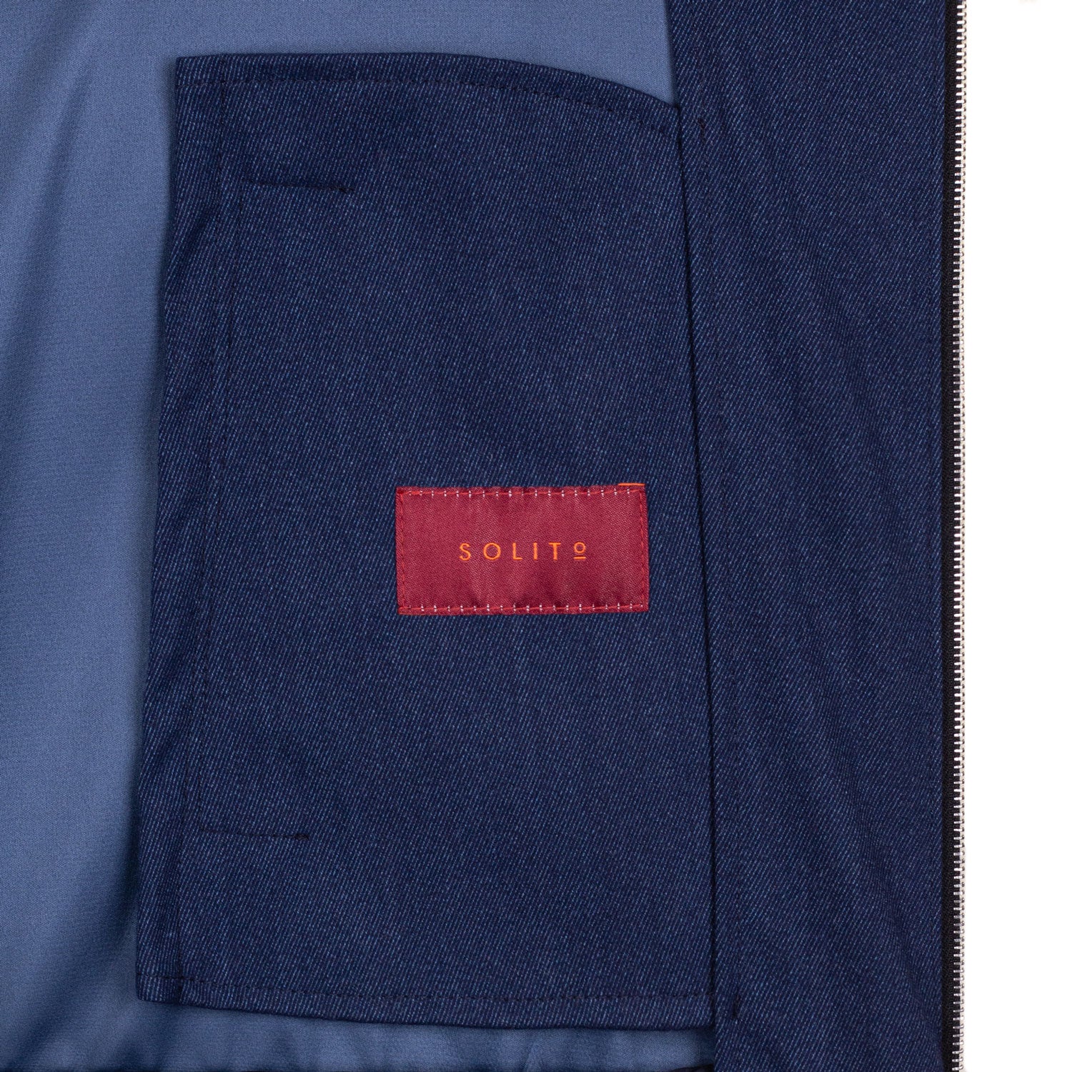 CHAMARA CORTA BOMBER DE LANA "STORM SYSTEM" AZUL