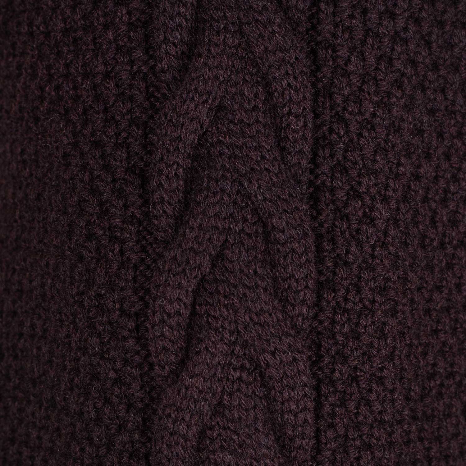 CHAMARRA CORTA DE CUELLO ALTO DE GAMUZA "NUBUCK" Y LANA TEJIDA COLOR CHOCOLATE