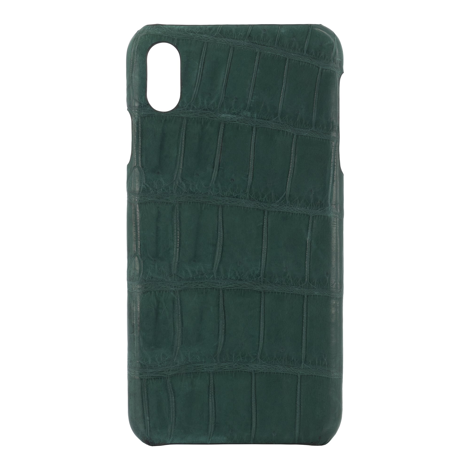 FUNDA PARA IPHONE Xs COCODRILO VERDE MATE