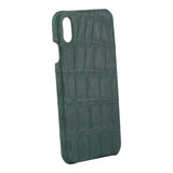FUNDA PARA IPHONE Xs COCODRILO VERDE MATE