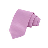 CORBATA 7 PLIEGUES CON CAJA DE SEDA ROSA CON LINEA DELGADA DIAGONAL