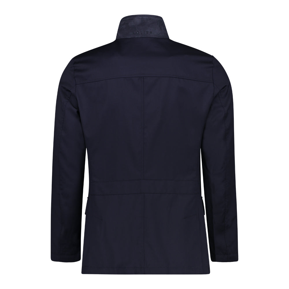 CHAMARRA "ROADSTER" EN LANA AZUL