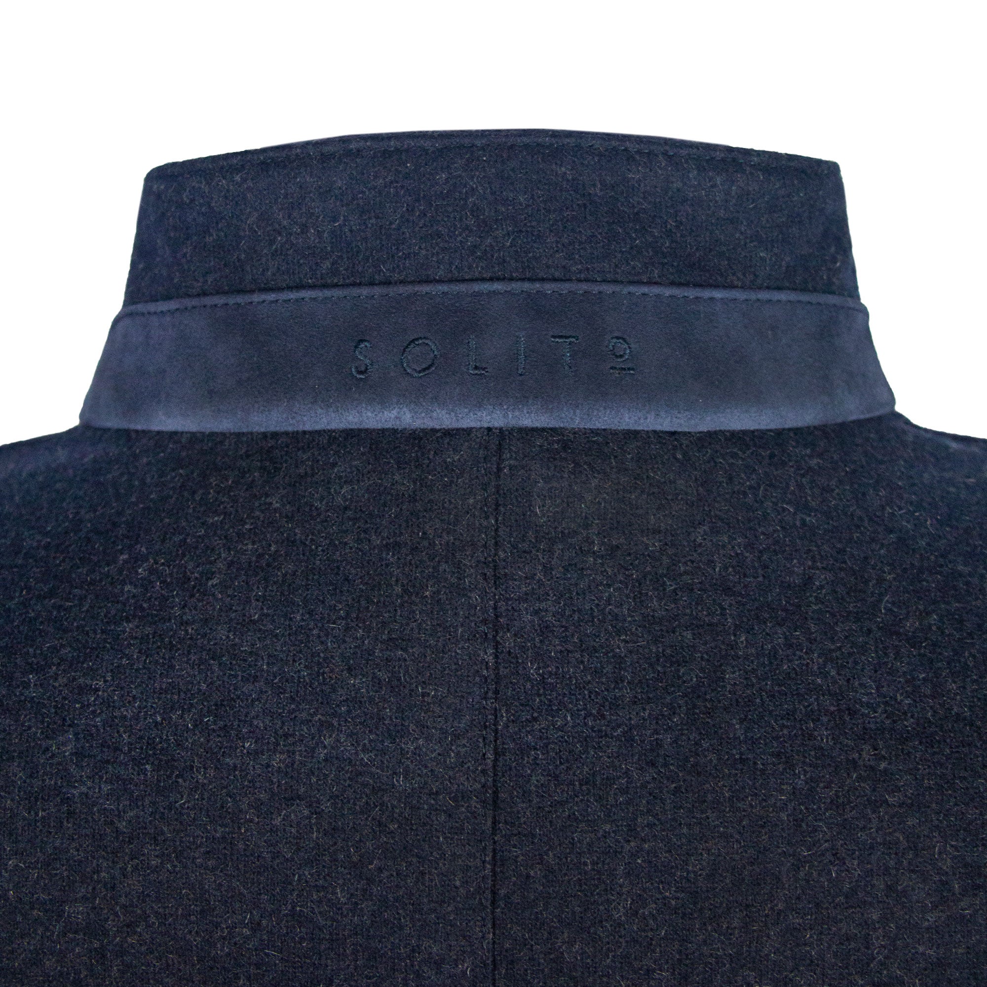 CAZADORA "ROADSTER" DE CASHMERE AZUL CON PECHERA DESMONTABLE DE GAMUZA AL MISMO TONO E INTERIOR DE CASHMERE GRIS