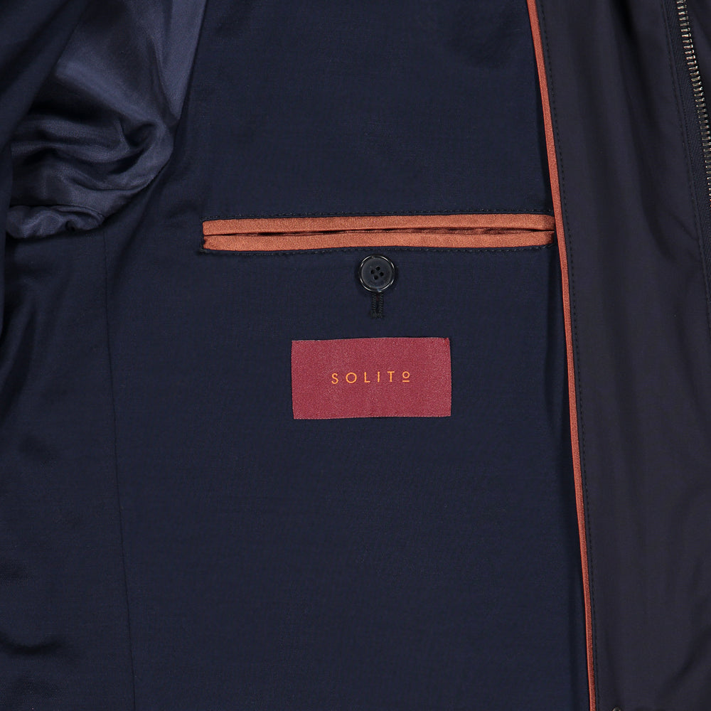 CAZADORA "TRAVELLER" AZUL DE SEDA