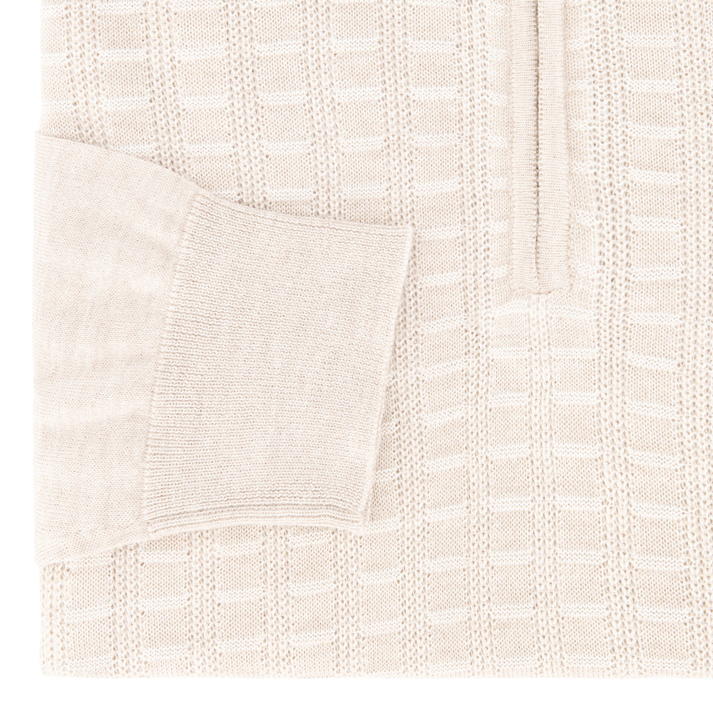 POLO ZIP CASHMERE/SEDA BEIGE