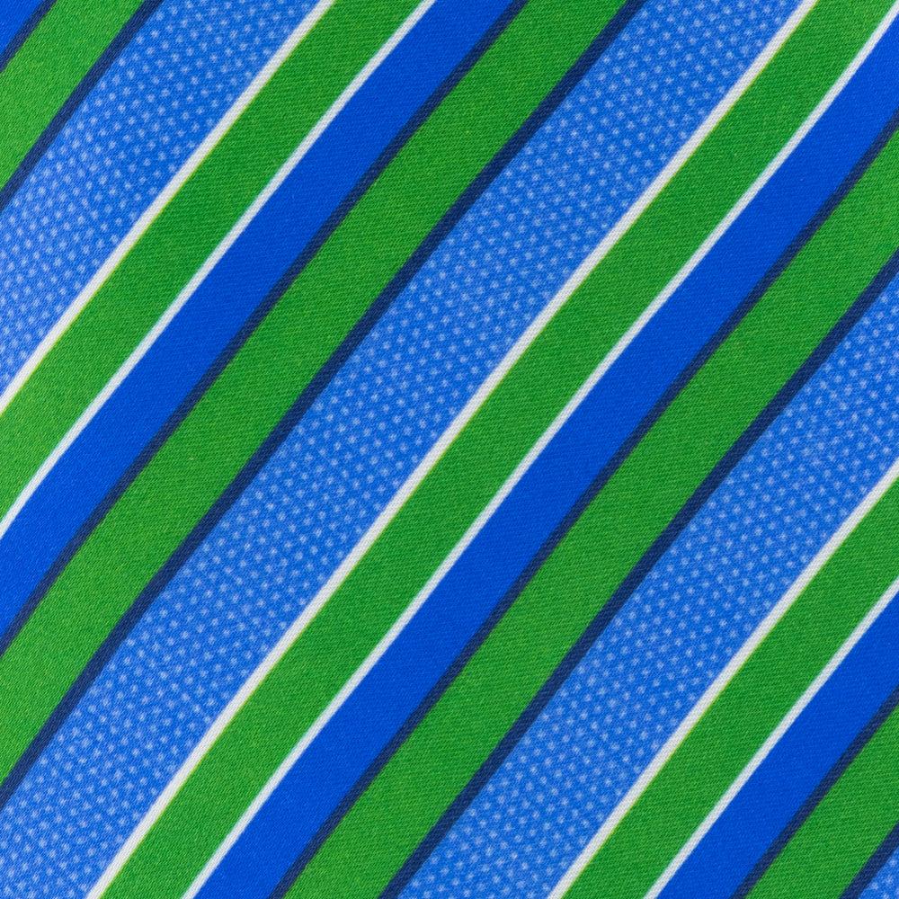 CORBATA EN SET CON PAÑUELO AZUL CON RAYA VERDE