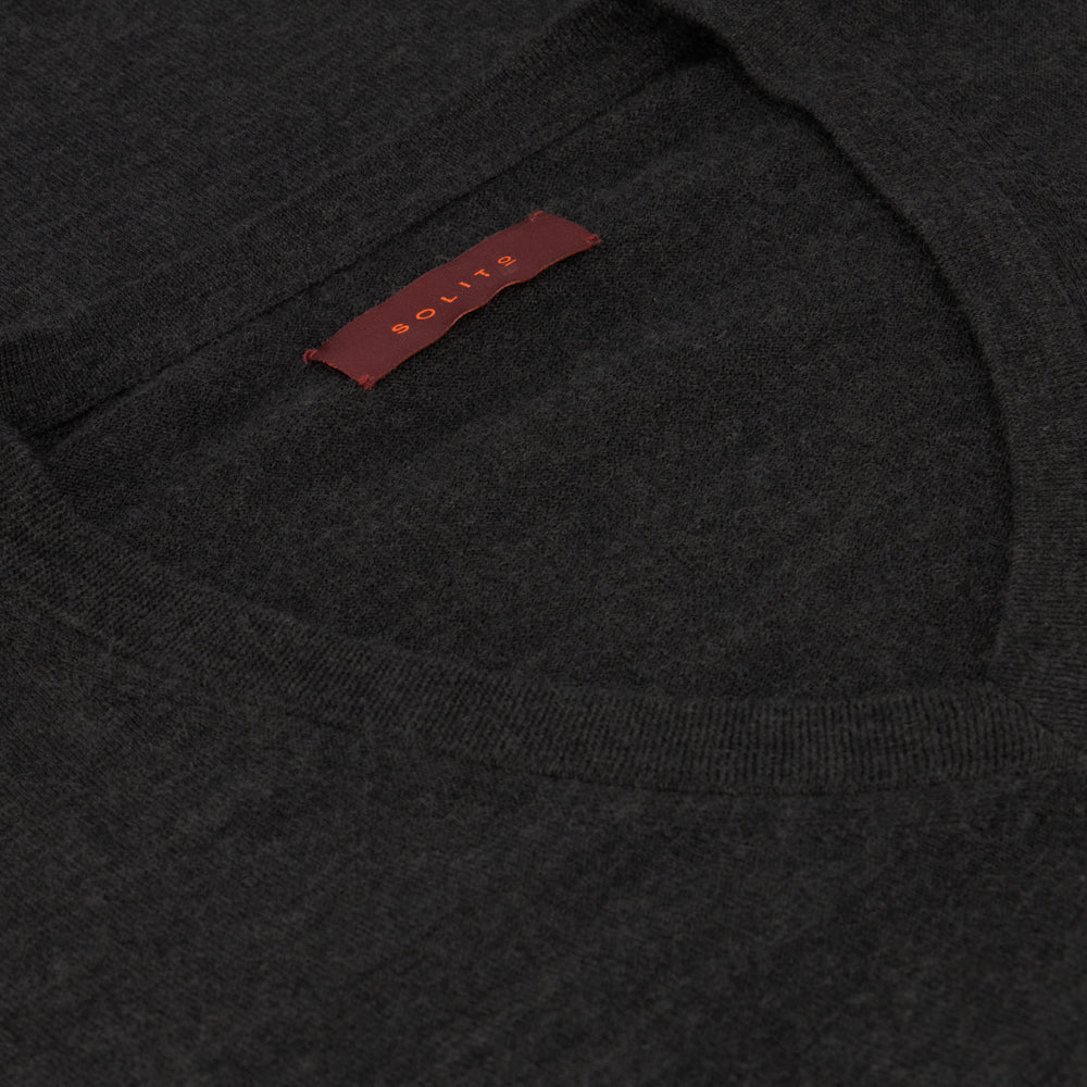 SUÉTER CASHMERE SEDA CUELLO V GRIS OXFORD