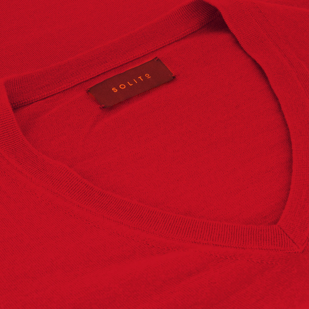 SUÉTER CASHMERE CUELLO V ROSSO