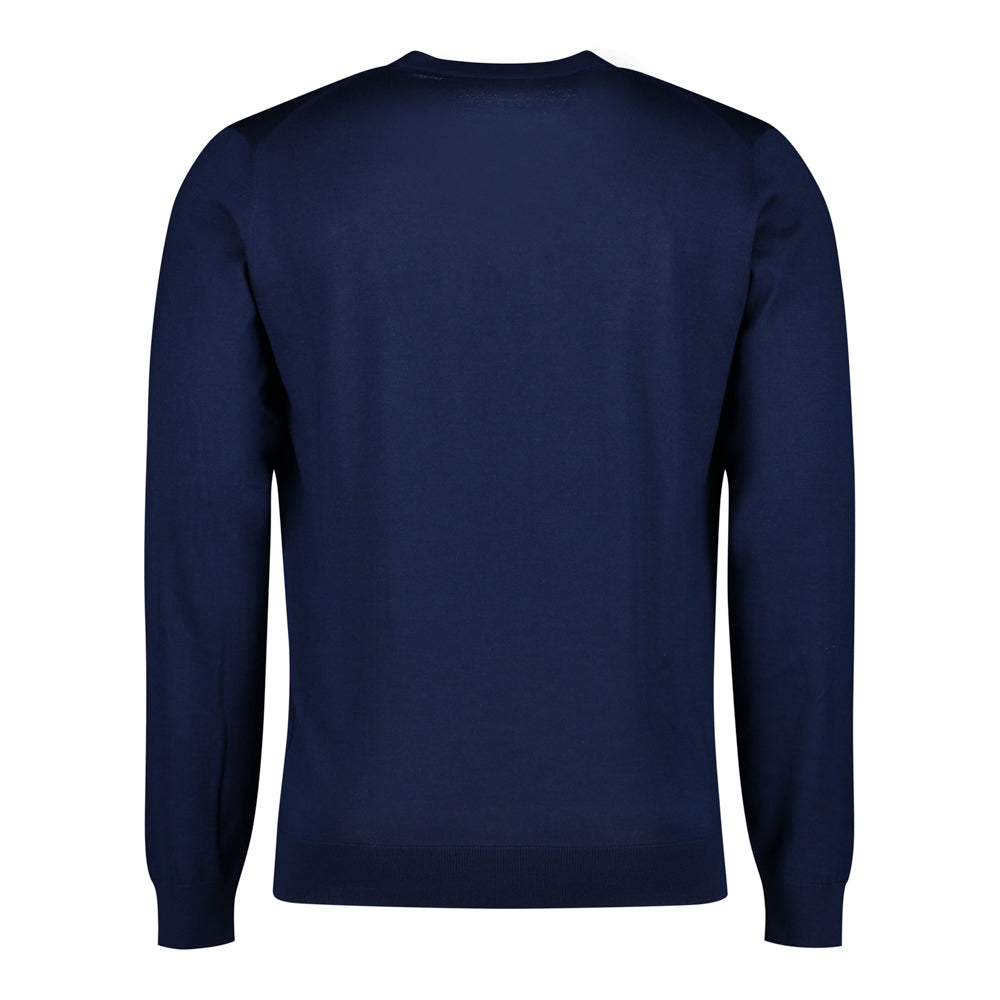 SUÉTER CASHMERE SEDA CUELLO V AZUL FUERTE